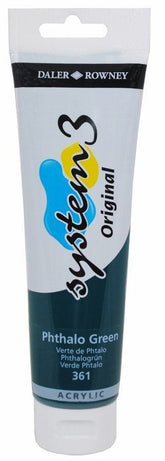 Daler Rowney Acrylic Colors System 3 PHTHALO GREEN - Al Masam Stationery LLC